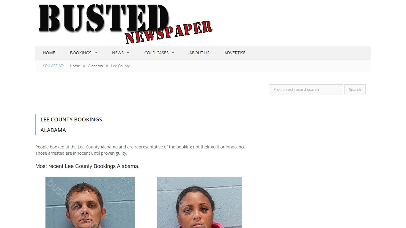 Lee County, AL Mugshots - BUSTEDNEWSPAPER.COM