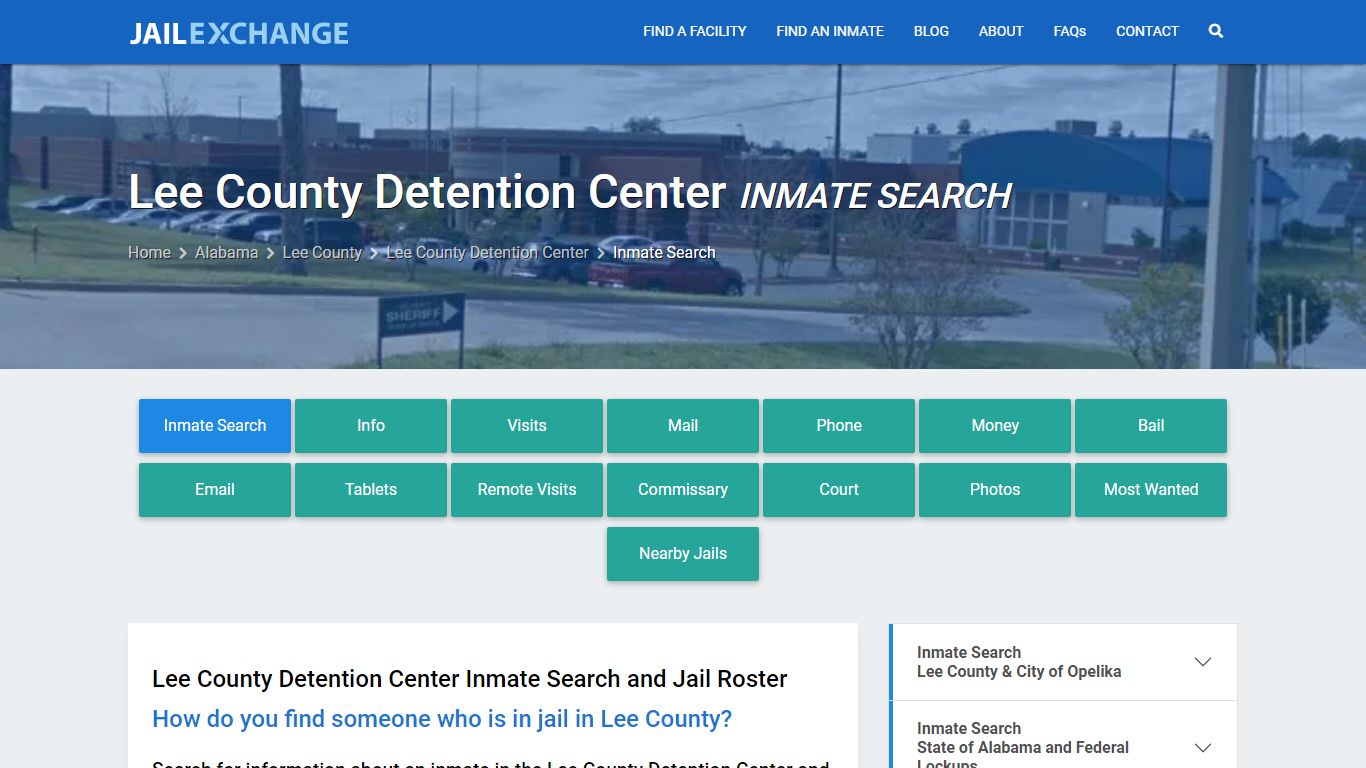 Inmate Search: Roster & Mugshots - Lee County Detention Center, AL